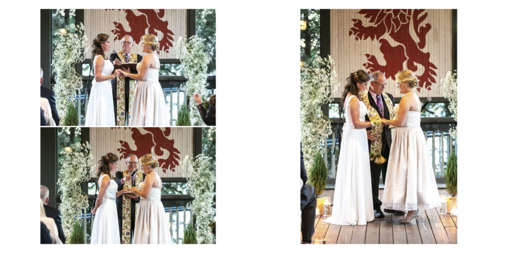 brides exchanging rings