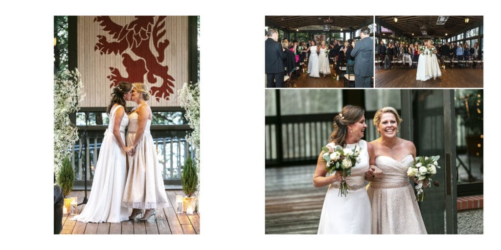 brides first kiss and recessional