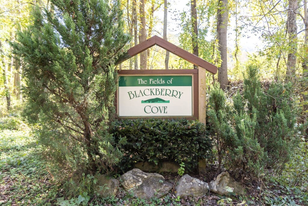 Venue sign for Fields of Blackberry Cove