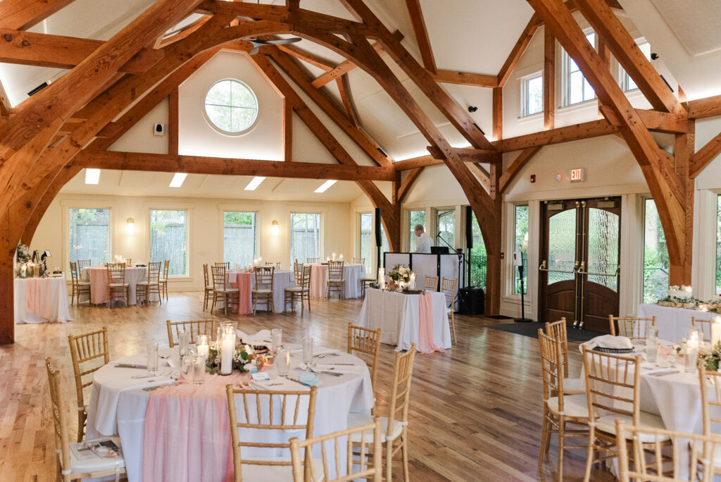 Weaver house set up for wedding reception