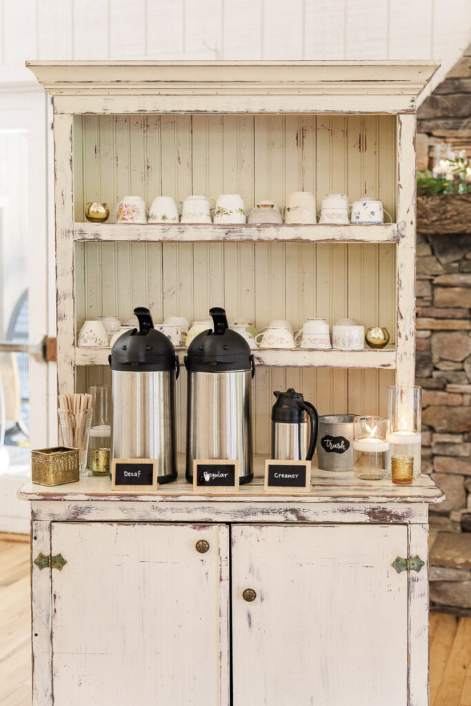 wedding reception coffee bar