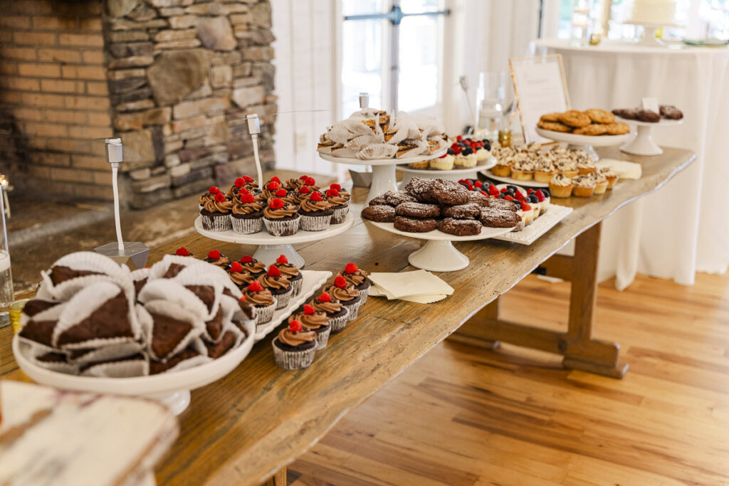 untouched desert bar during reception