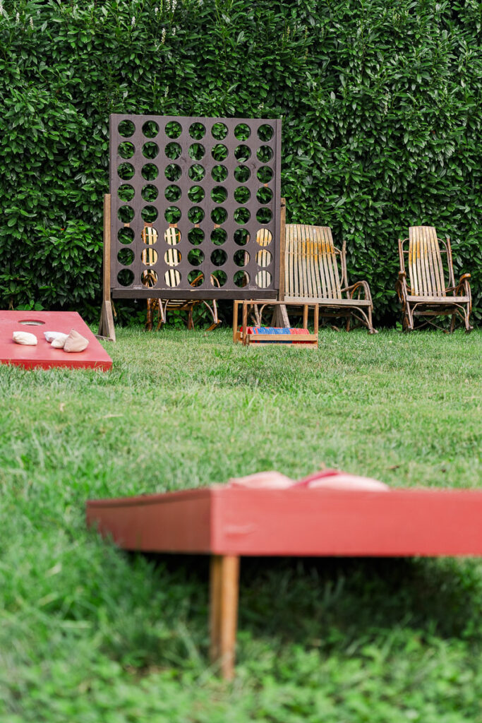 lawn games at The Farm A Gathering Place Asheville wedding Venue